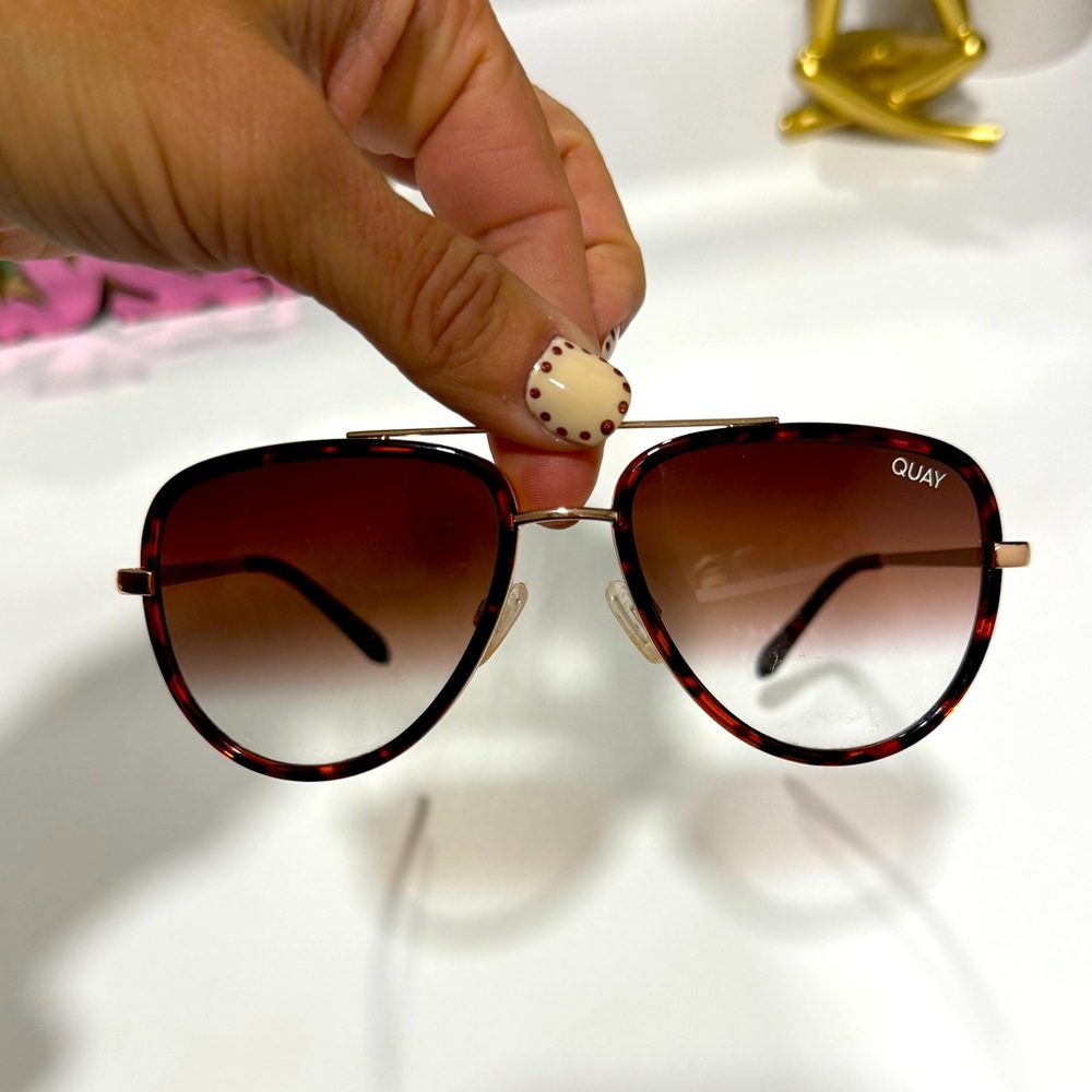 Quay All In Mini Aviator Sunglasses
